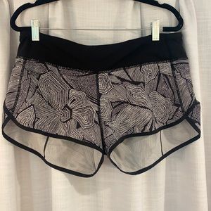Lululemon Black & White Patterned Shorts